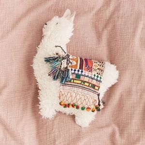 Urban Outfitters UO Home Furry Llama Pillow